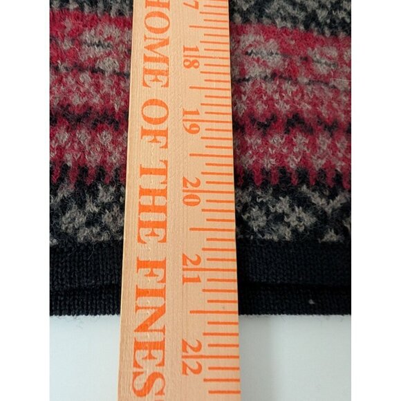 Herman Geist Fair Isle Vest Womens Size Large Black Red Wool Vintage Sleeveless - Picture 9 of 9